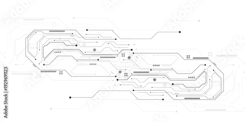 Abstract circuit board pattern vector background.