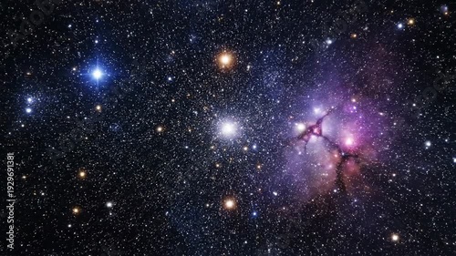 Vast Cosmic Nebula and Star Field.