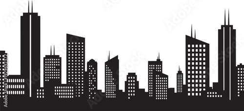 Cityscape Silhouette Overview Urban Architecture
