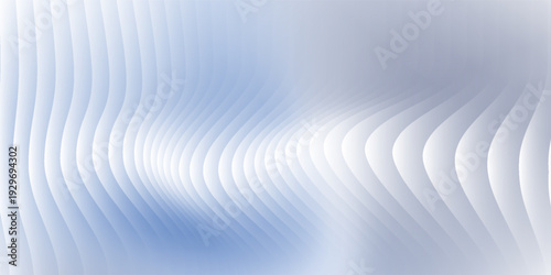 Graphic texture background with soft blue gradient, vertical ripple lines and frosted translucent effect. water paper