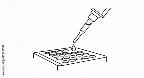 Pipette dispensing liquid into a multi-well plate
