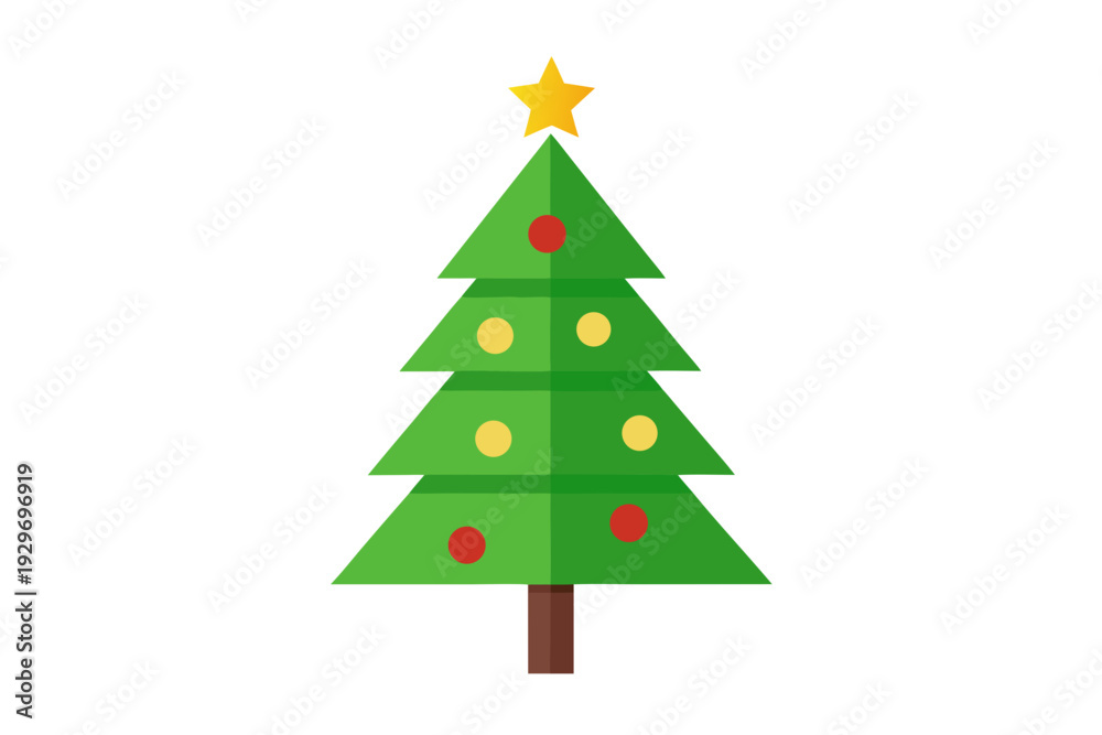 Obraz premium Christmas tree white background 