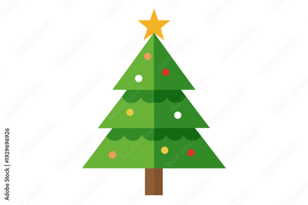 Obraz premium Christmas tree white background 