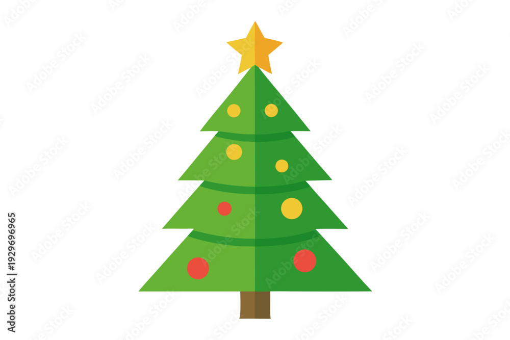 Fototapeta premium Christmas tree white background