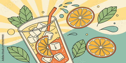 Top view summer beach accessories including hat, sandals and sunscreen. Ideal for vacation promotion, travel banner, seasonal advertising and lifestyle design.