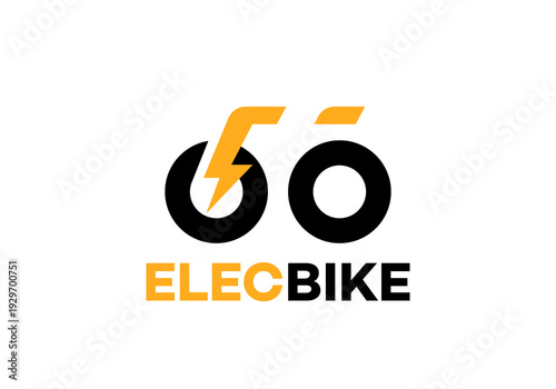 electric bicycle sport tech logo icon design