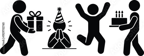 People celebrating the holidays with gifts and a decorated tree