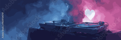 Drummer performing on a city rooftop at sunset, playing a song about love. Drummer playing love song on urban rooftop