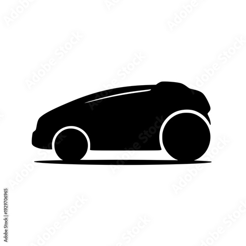 Supercar silhouette black white icon 