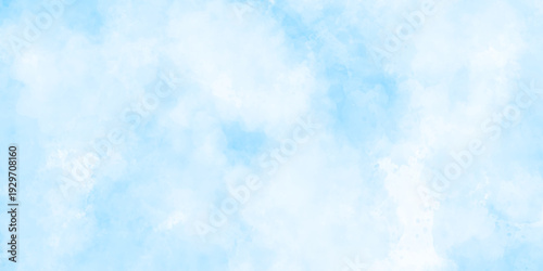 Blue watercolor background for poster, vintage card, templates. Pastel ink colors wet effect hand drawn canvas aquarelle background. 