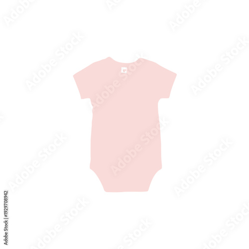 A simple pink baby bodysuit, a classic and essential piece of infant apparel for everyday wear and comfort