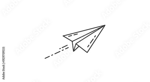 Paper plane icon. Line vector illustration