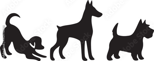 Dog Training Silhouette Illustration