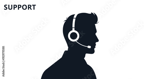 Dedicated Assistance Silhouette: Silhouette of individual embodying unwavering support, focused on aiding and guiding, epitomizing the essence of helpfulness and reliability.