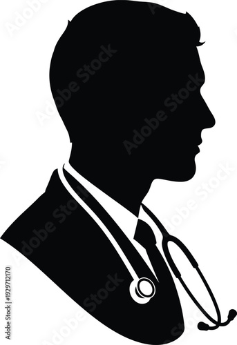 Medical professional silhouette