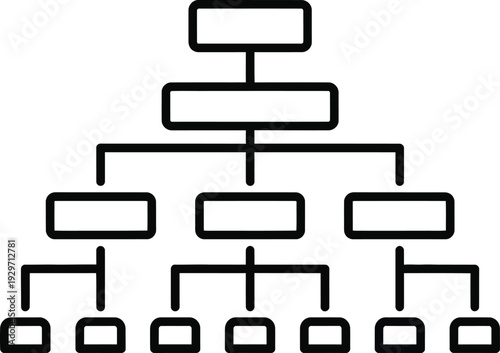 Hierarchical organizational chart diagram