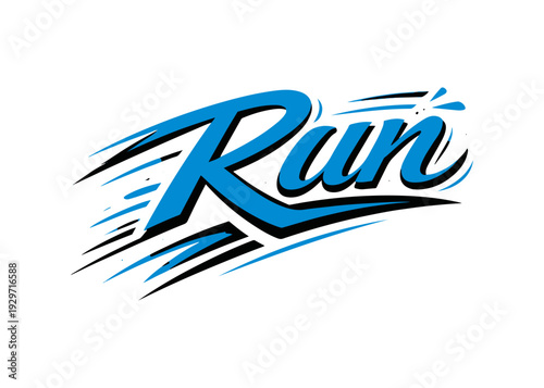 Run stylized text vector
Vector stylized text on a white background