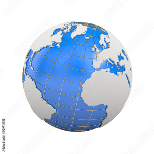 Globe on white background. ...