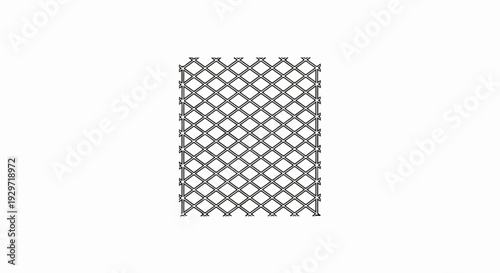 Black diamond pattern trellis or fencing, a repeating geometric design