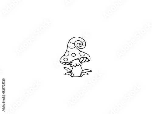 Cartoon mushrooms. Vector illustration, print for background, print on fabric, paper, wallpaper, packaging