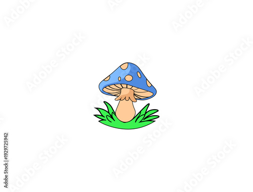 Cartoon mushrooms. Vector illustration, print for background, print on fabric, paper, wallpaper, packaging