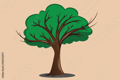 Gemini said

Green vector illustration of a growing tree with roots and lush leaves, symbolizing nature, eco ecology, and a sustainable environment concept for spring or summer design