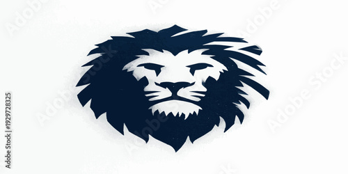 Majestic lion profile with intricate mane details and artistic signature