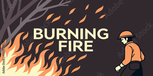 Creative burning fire text effect banner with dynamic flame elements. Perfect for hot deal promotion, sale campaign, gaming or advertising design.
