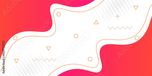 Colorful banner template with gradient color. Design with liquid form. with a combination of yellow and pink with a modern and luxurious concept