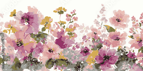 Textured pink wall with floral design as background