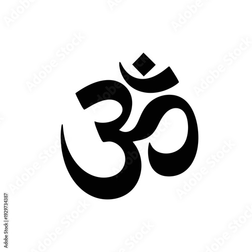 Om Symbol Graphic Design A Sacred Icon Representing Hinduism and Meditation