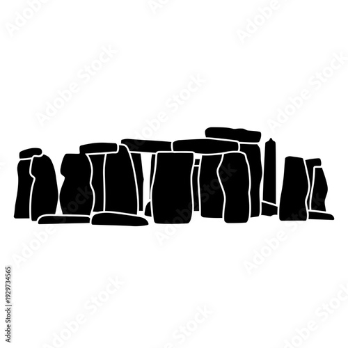 Stonehenge Silhouette A Stylized and Iconic Representation of the Ancient Monument