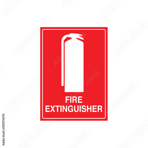 Fire Extinguisher Sign Vector Design Sticker Fire Safety Equipment Poster Printable
