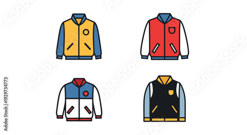 Team Jacket Line art abstract digital color vector