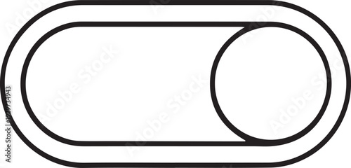 Simple toggle switch illustration in black and white