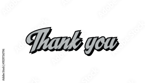 Graffiti Thank You Hand Drawn Calligraphy Vector Illustration
