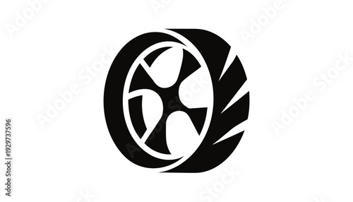 Premium set of chrome car wheels isolated on white background for automotive design