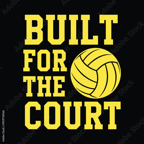 Volleyball player built for the court with a ball tshirt design
