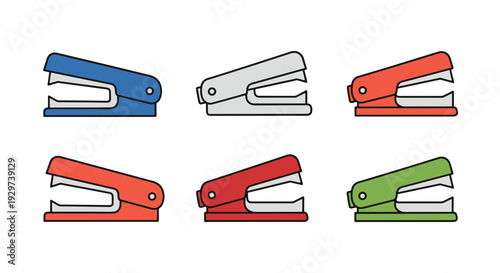 Staple Remover Line soft elegant color illustration