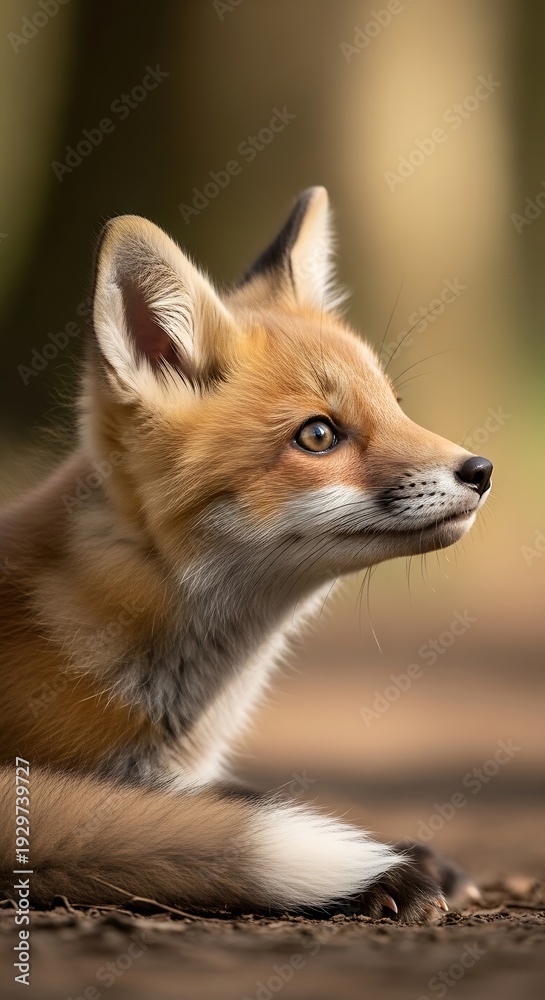 Fototapeta premium Red Fox Portrait in Natural Habitat.
