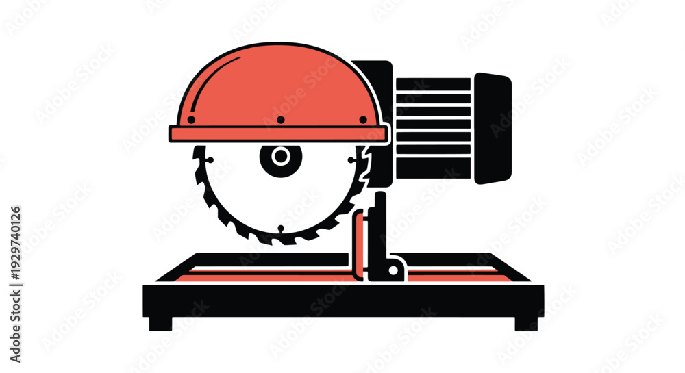 Fototapeta premium Tile Cutter Line art clean colorful