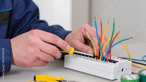 Tableau sur toile electrician at work
