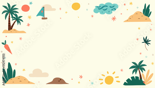 A cheerful digital illustration of a carrot with foliage, set in a playful garden scene. Ideal for children’s content, healthy eating campaigns, or a 