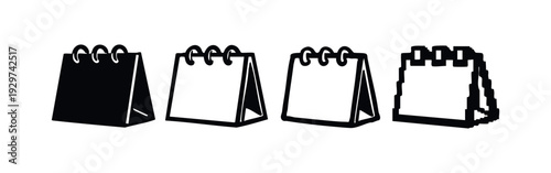 Variety pack of four calendar icons, offering different visual styles including clean and distressed versions for digital design.