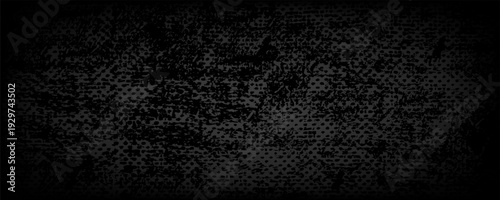 Grunge dark black textured concrete wall background