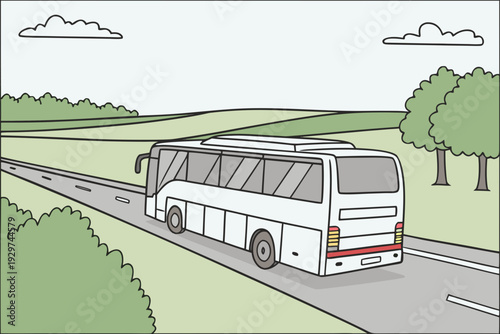 bus on the road