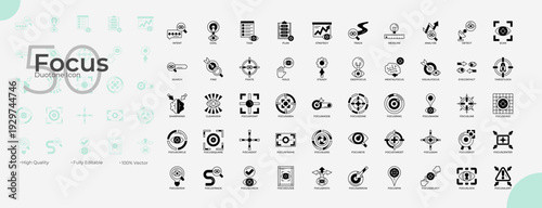 Focus Duotone Editable Icons set