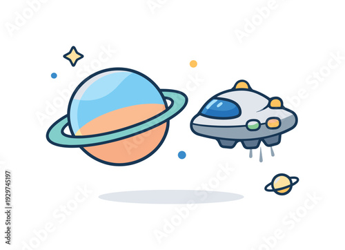 Quiet readiness and alert calm without immediate action visualized through cosmic watch mode, a small spacecraft with subtle indicator lights hovering steadily