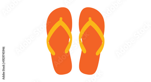 Vibrant orange flip flops for summer fun and relaxation