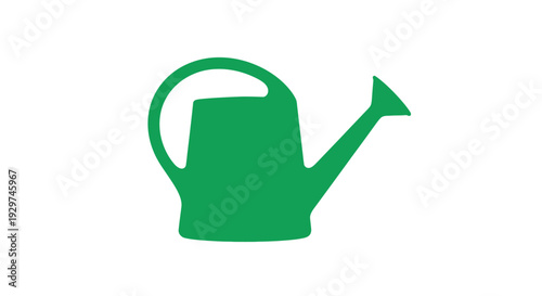 Green watering can for gardening and plant care